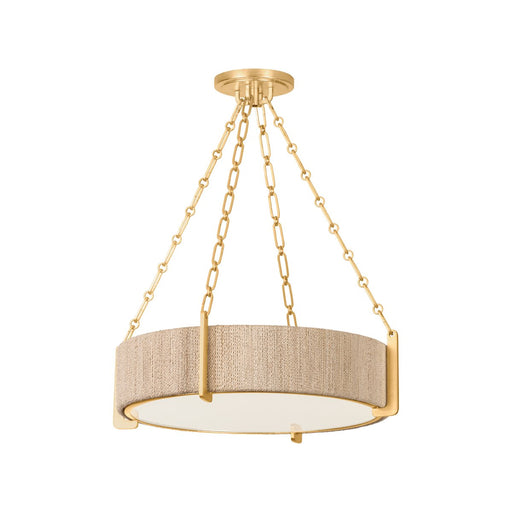 Quebec 4-Light Chandelier in Gold Leaf