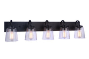 Elsa 5 Light 39.5" Vanity in Flat Black
