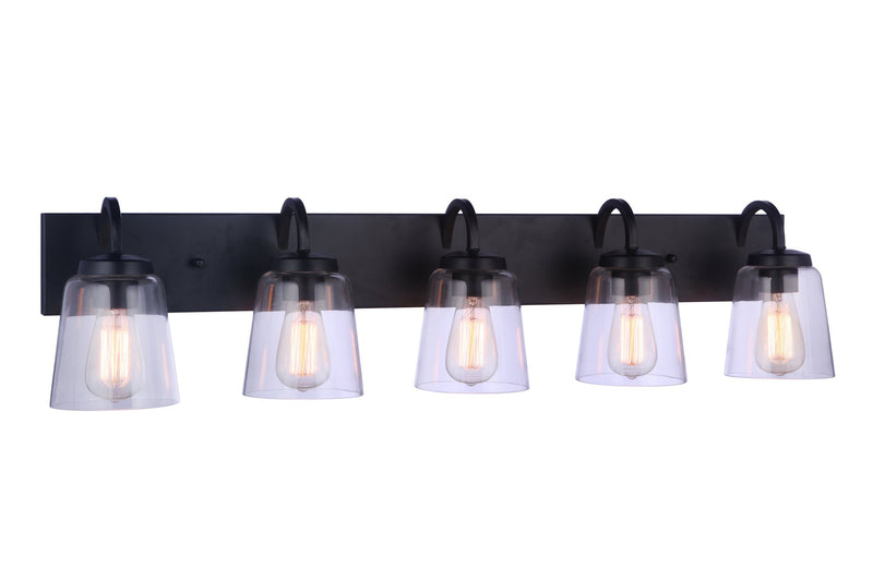 Elsa 5 Light 39.5" Vanity in Flat Black