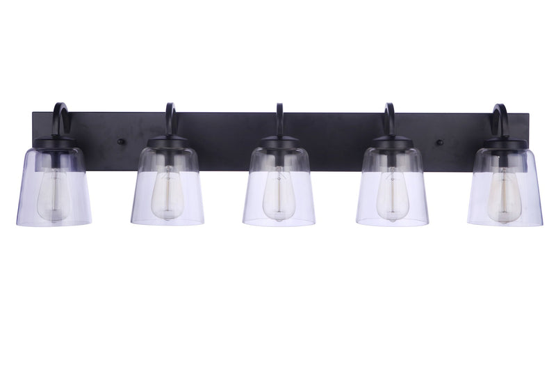 Elsa 5 Light 39.5" Vanity in Flat Black