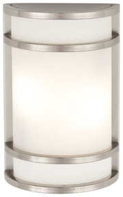 Bay View 2-Light Small Outdoor Wall Sconce in Brushed Stainless Steel
