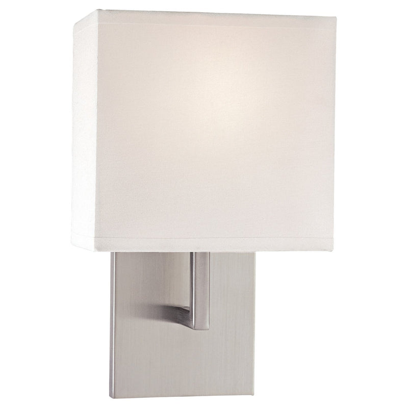 George Kovacs 7" Fabric Shade Wall Sconce in Brushed Nickel