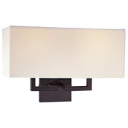 George Kovacs 17" Fabric Shade Wall Sconce in Bronze
