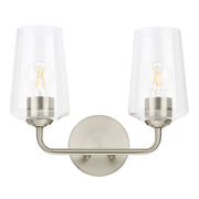 Celino 2-Light Bath Vanity Light in Brushed Nickel