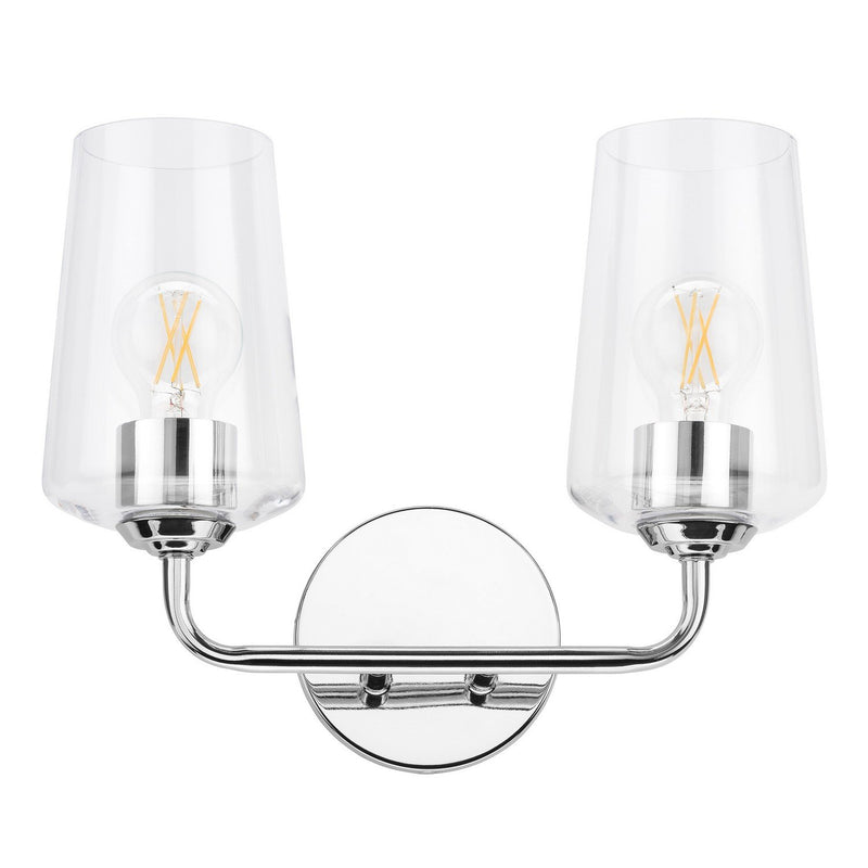 Celino 2-Light Bath Vanity Light in Polished Chrome