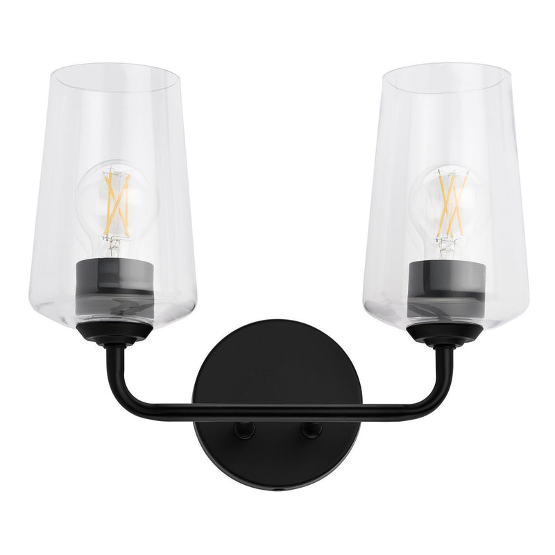 Celino 2-Light Bath Vanity Light in Black