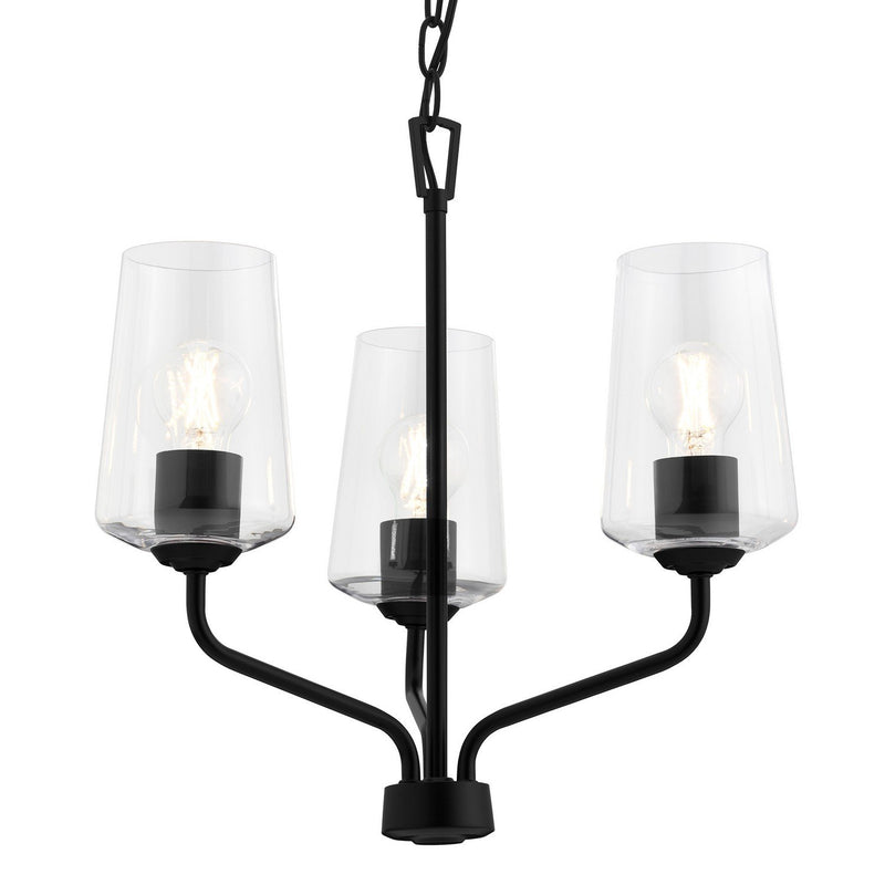 Celino 3-Light Chandelier in Black