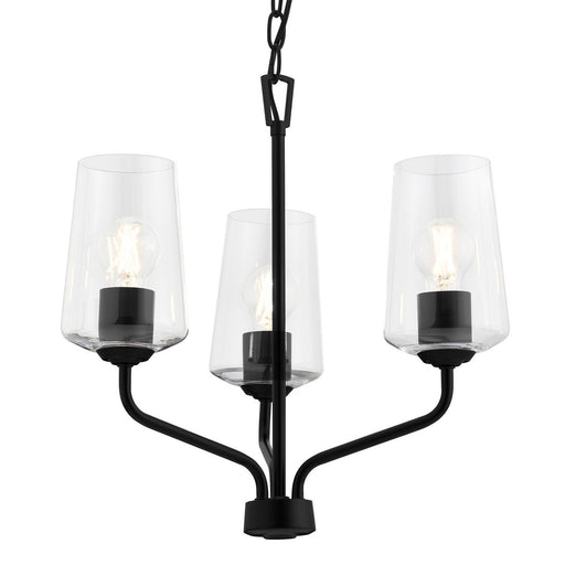 Celino 3-Light Chandelier in Black