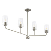 Celino 4-Light Linear Chandelier in Brushed Nickel