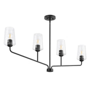Celino 4-Light Linear Chandelier in Black