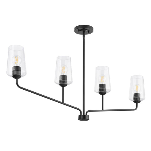 Celino 4-Light Linear Chandelier in Black