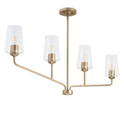 Celino 4-Light Linear Chandelier in Champagne Bronze