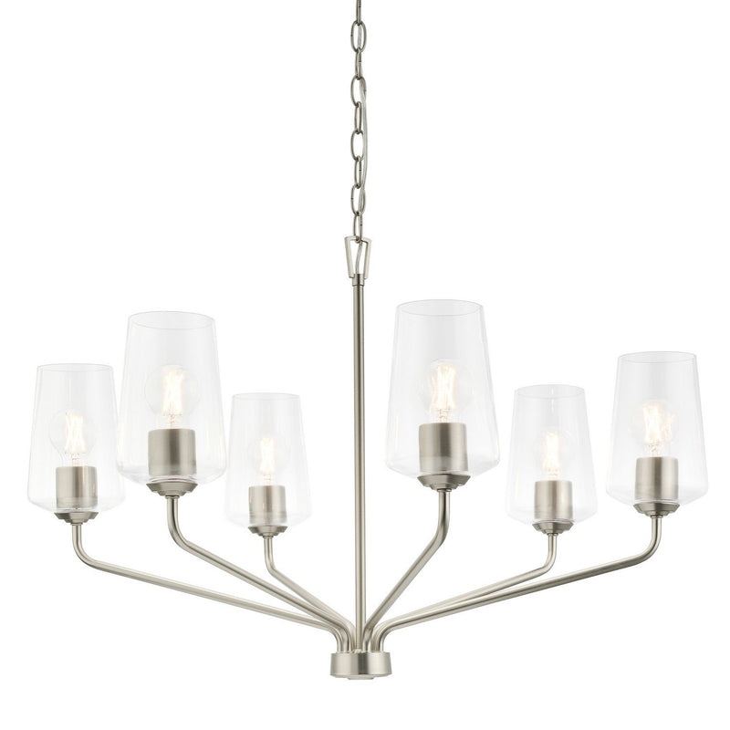 Celino 6-Light Chandelier in Brushed Nickel