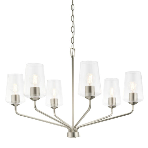 Celino 6-Light Chandelier in Brushed Nickel