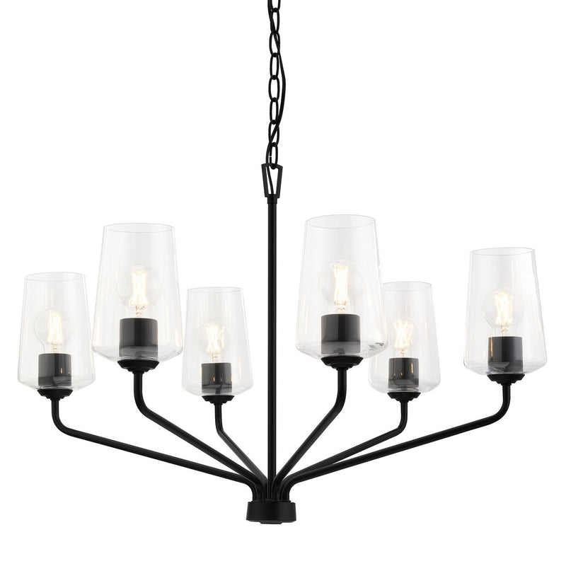 Celino 6-Light Chandelier in Black