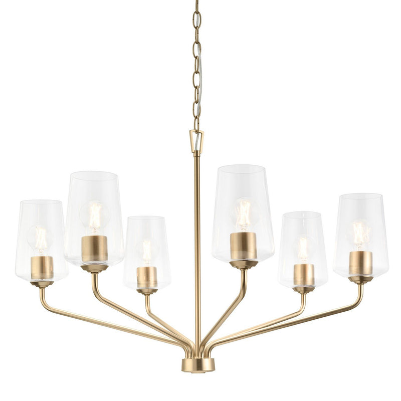 Celino 6-Light Chandelier in Champagne Bronze
