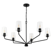 Celino 6-Light Large Chandelier in Black
