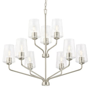 Celino 9-Light Chandelier in Brushed Nickel