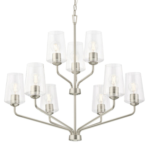 Celino 9-Light Chandelier in Brushed Nickel