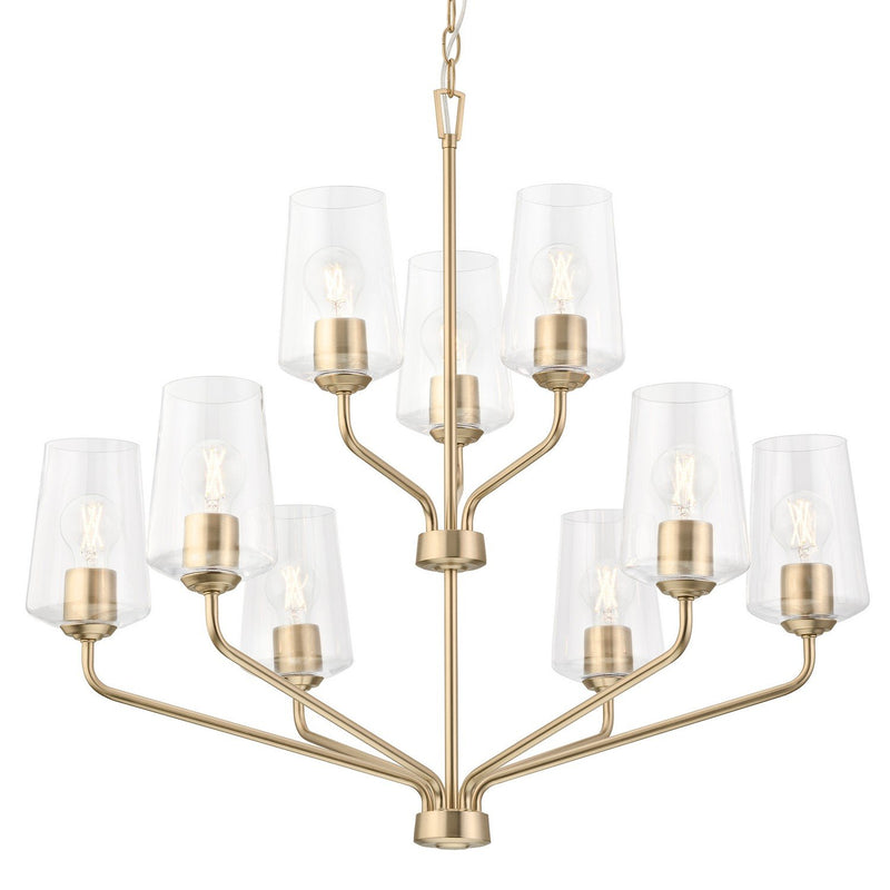 Celino 9-Light Chandelier in Champagne Bronze