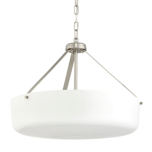 Lieon 3-Light 21" Convertible Pendant in Brushed Nickel