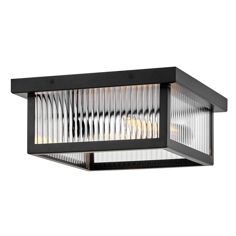 Torrent 2-Light Outdoor Flush Mount in Black