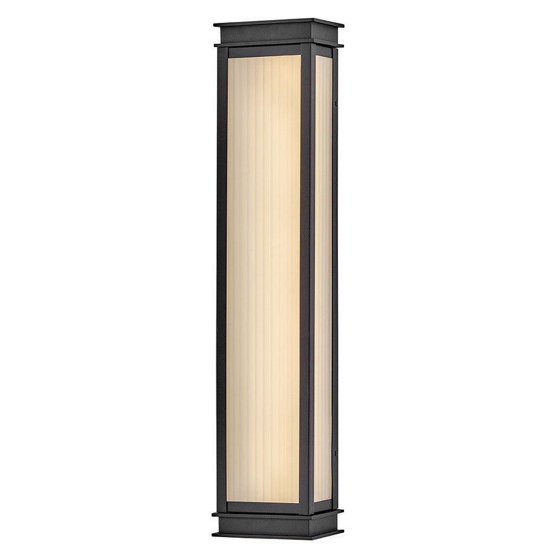 Rockwell Large Outdoor Wall Sconce in Textured Black