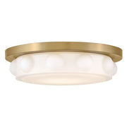 Zoey 14" LED Flush Mount in Lacquered Brass