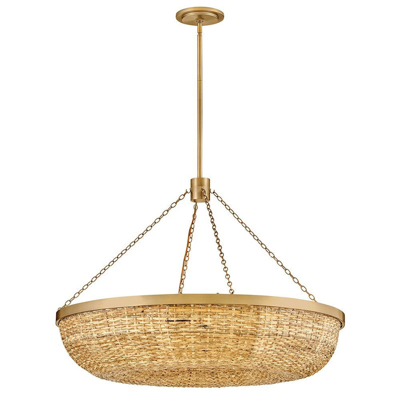 Sanibel 8-Light Pendant in Lacquered Brass