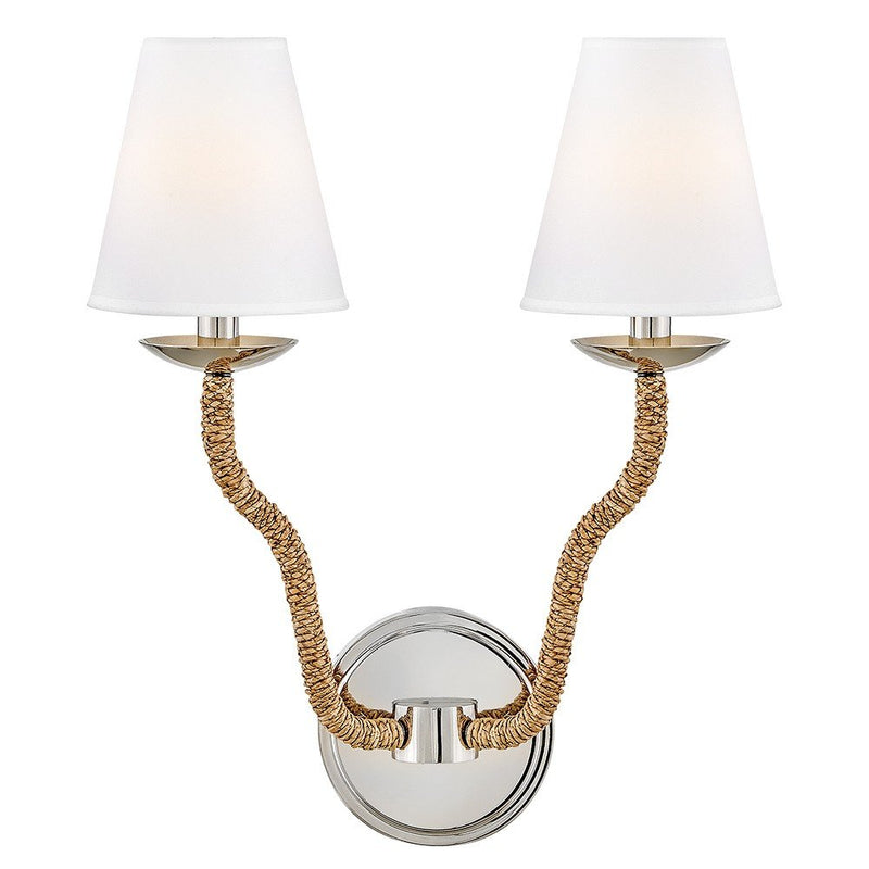 Harwich 2-Light Wall Sconce in Polished Nickel