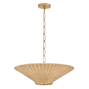 Delia 4-Light Convertible Pendant in Heritage Brass
