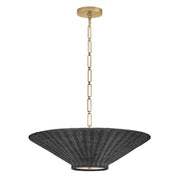 Delia 4-Light Convertible Pendant in Lacquered Brass
