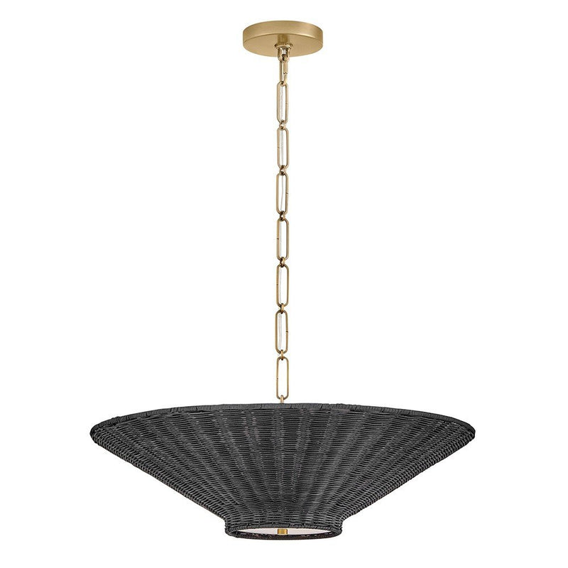Delia 4-Light Convertible Pendant in Lacquered Brass