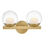 Sunni 2-Light Bath Vanity Light in Lacquered Brass