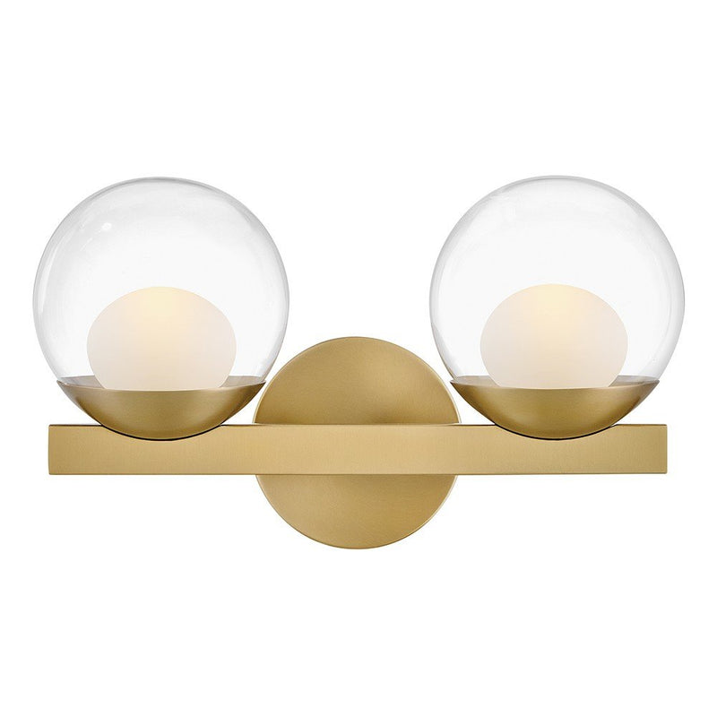 Sunni 2-Light Bath Vanity Light in Lacquered Brass