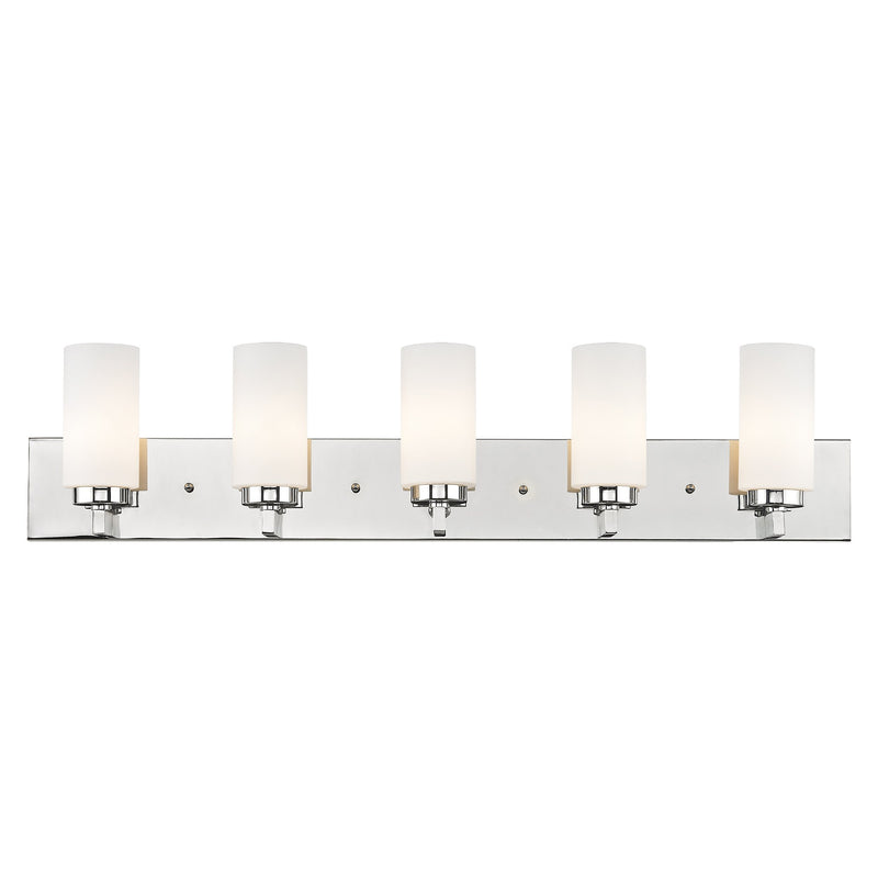West Lake 5-Light ADA Bath Vanity Light in Polished Chrome