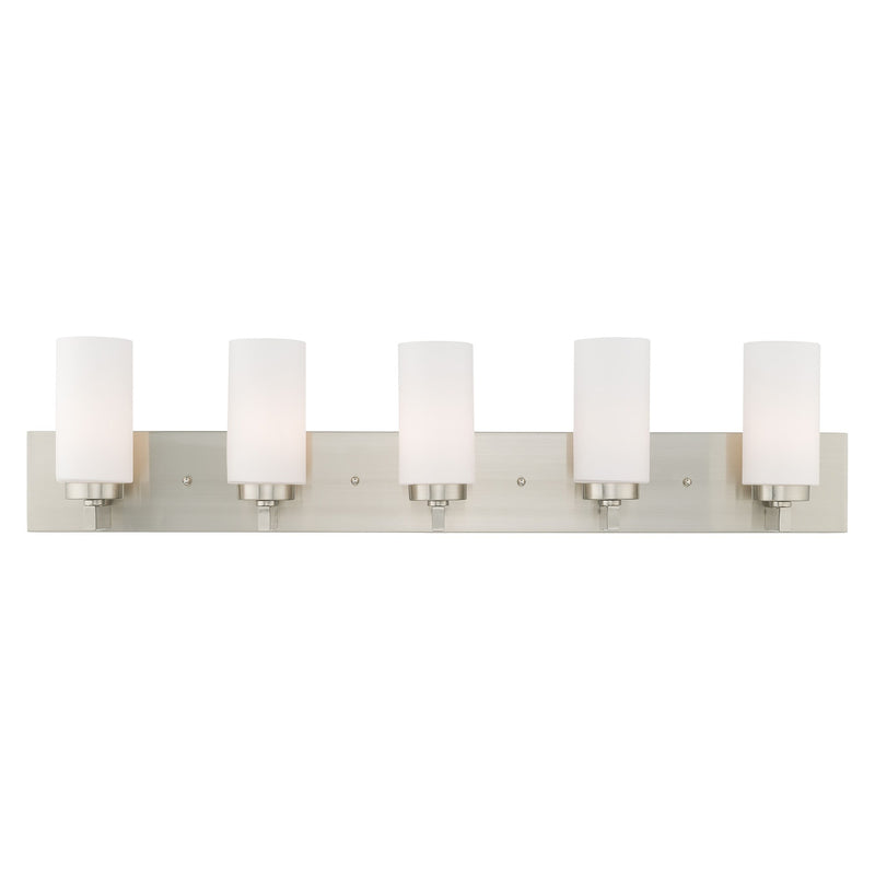 West Lake 5-Light ADA Bath Vanity Light in Brushed Nickel