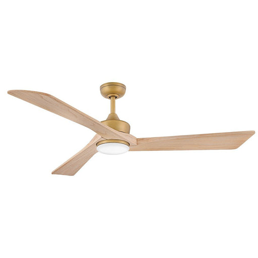 Sculpt 60" Outdoor Smart Ceiling Fan with Light in Heritage Brass / Natural