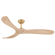 Swell 60" Outdoor Smart Ceiling Fan in Heritage Brass / Natural