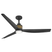 Oris 52" Outdoor Smart Ceiling Fan with Light in Matte Black