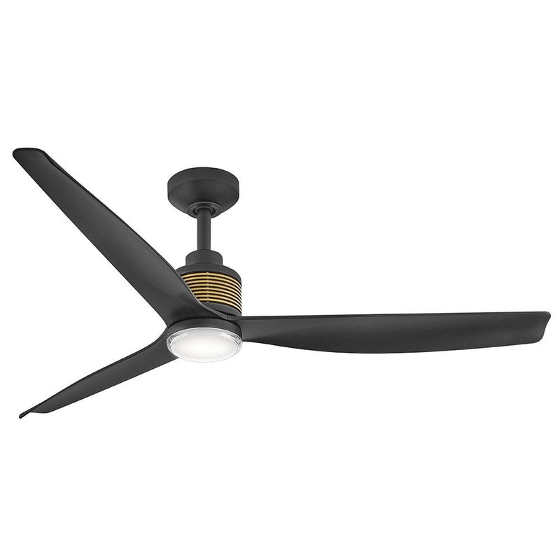 Oris 52" Outdoor Smart Ceiling Fan with Light in Matte Black