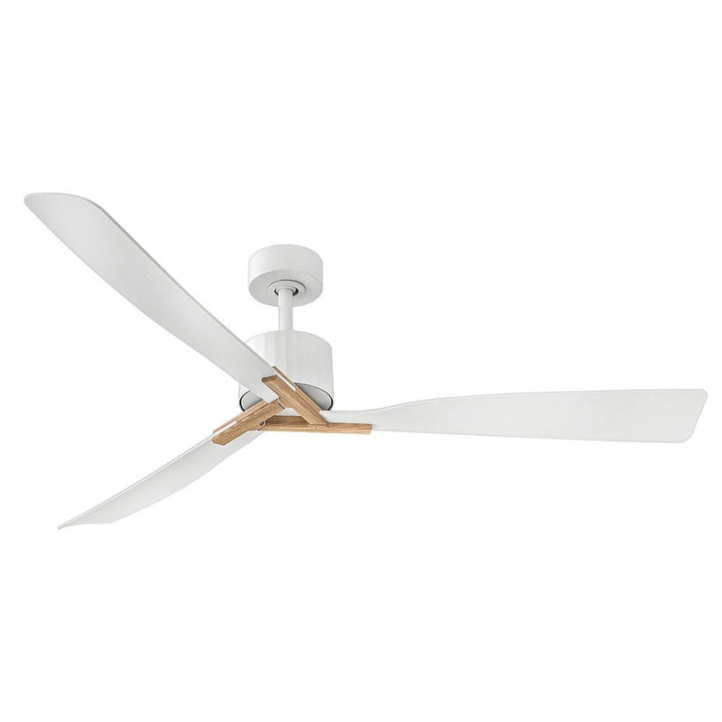 Rafter 60" Outdoor Smart Ceiling Fan with Light in Matte White