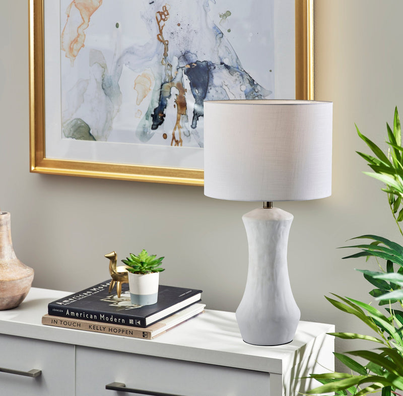 Marissa Table Lamp in Matte White Ceramic