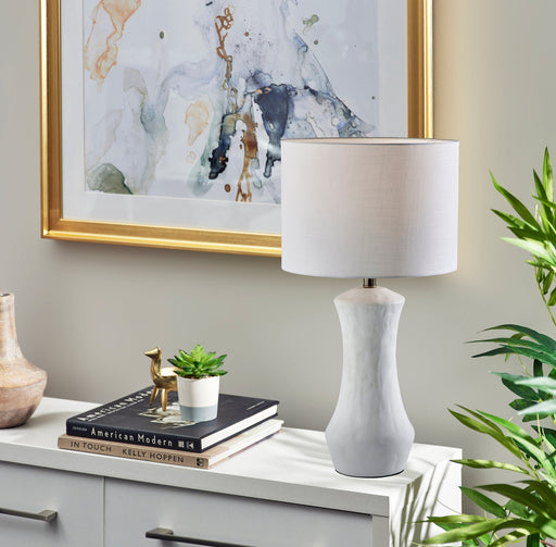 Marissa Table Lamp in Matte White Ceramic