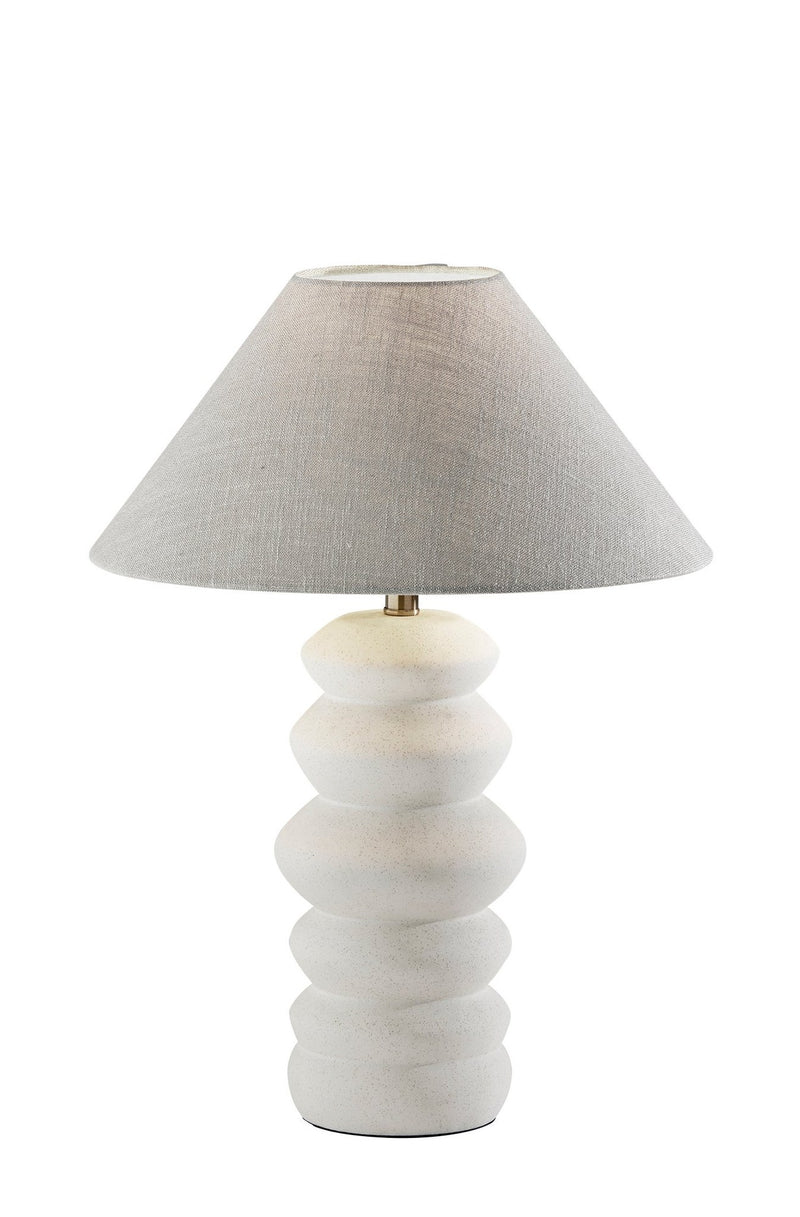 Marcey Table Lamp in Matte Off-White Ceramic
