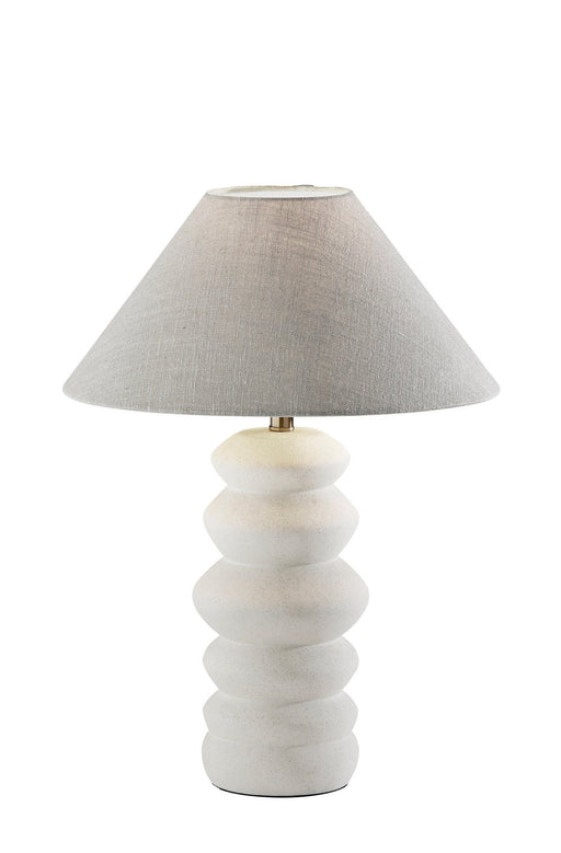 Marcey Table Lamp in Matte Off-White Ceramic