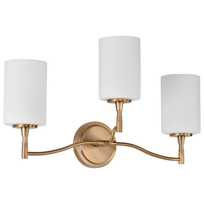 Liam 3-Light Bath Vanity Light in Burnished Brass