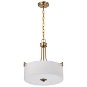 Liam 3-Light Pendant in Burnished Brass