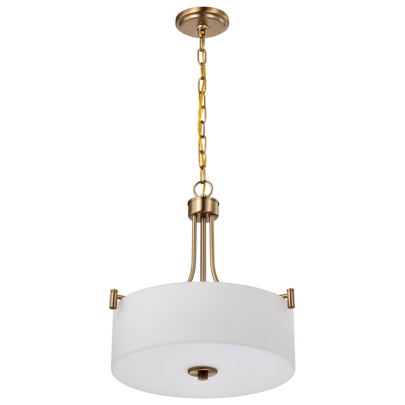 Liam 3-Light Pendant in Burnished Brass