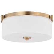 Liam 3-Light Flush Mount in Burnished Brass